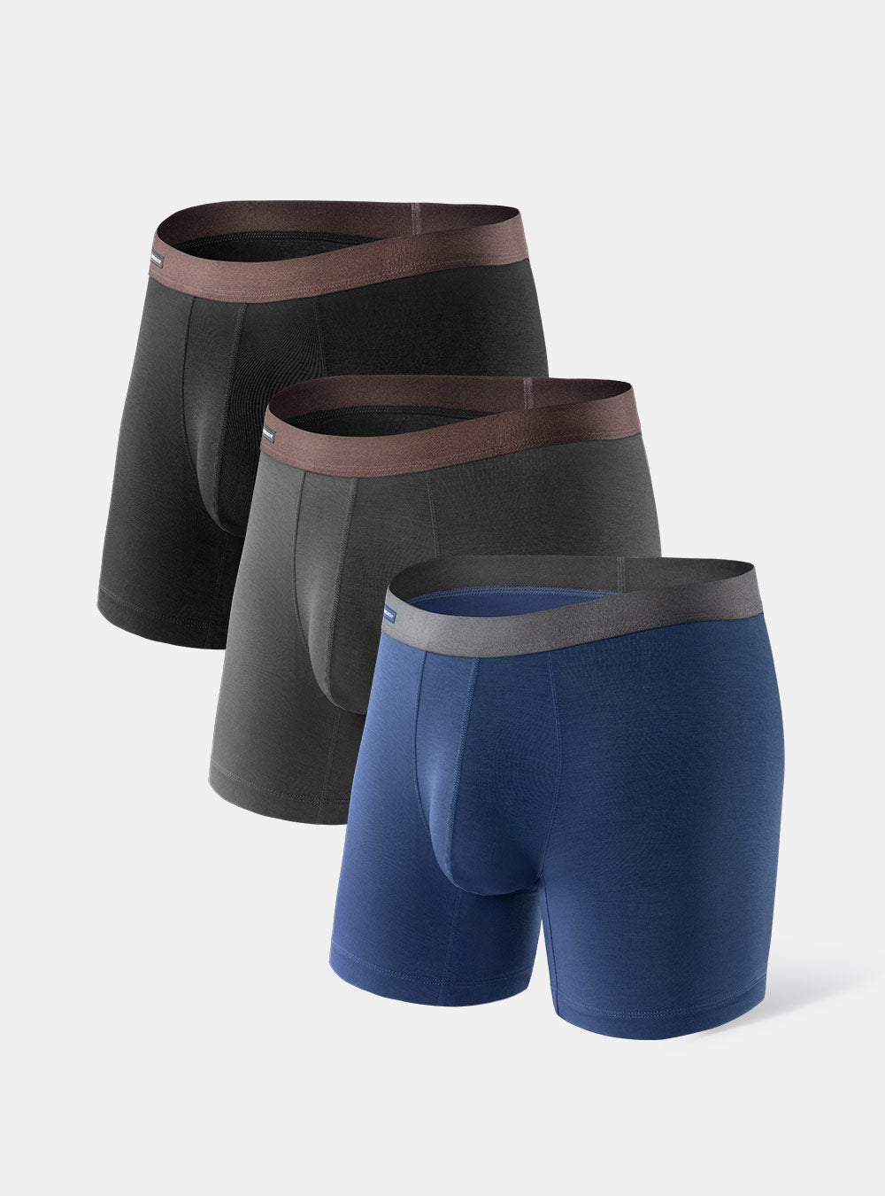 David Archy 3 Packs Boxer Briefs Bamboo Rayon No Fly Ultra Soft Comfy  Breathable Boxer Pants