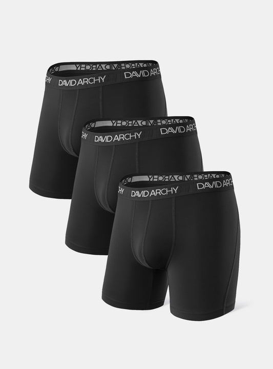 Quick Dry Breathable Boxer Briefs 6.5" (3-Pack)