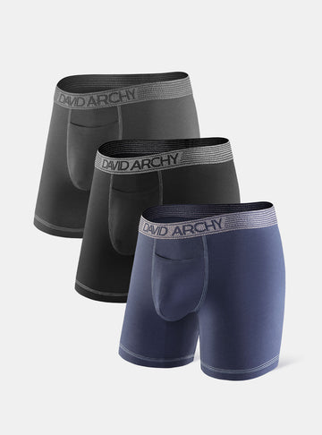 Cotton-Modal Ultra-Soft Boxer Briefs 6.5" (3-Pack)