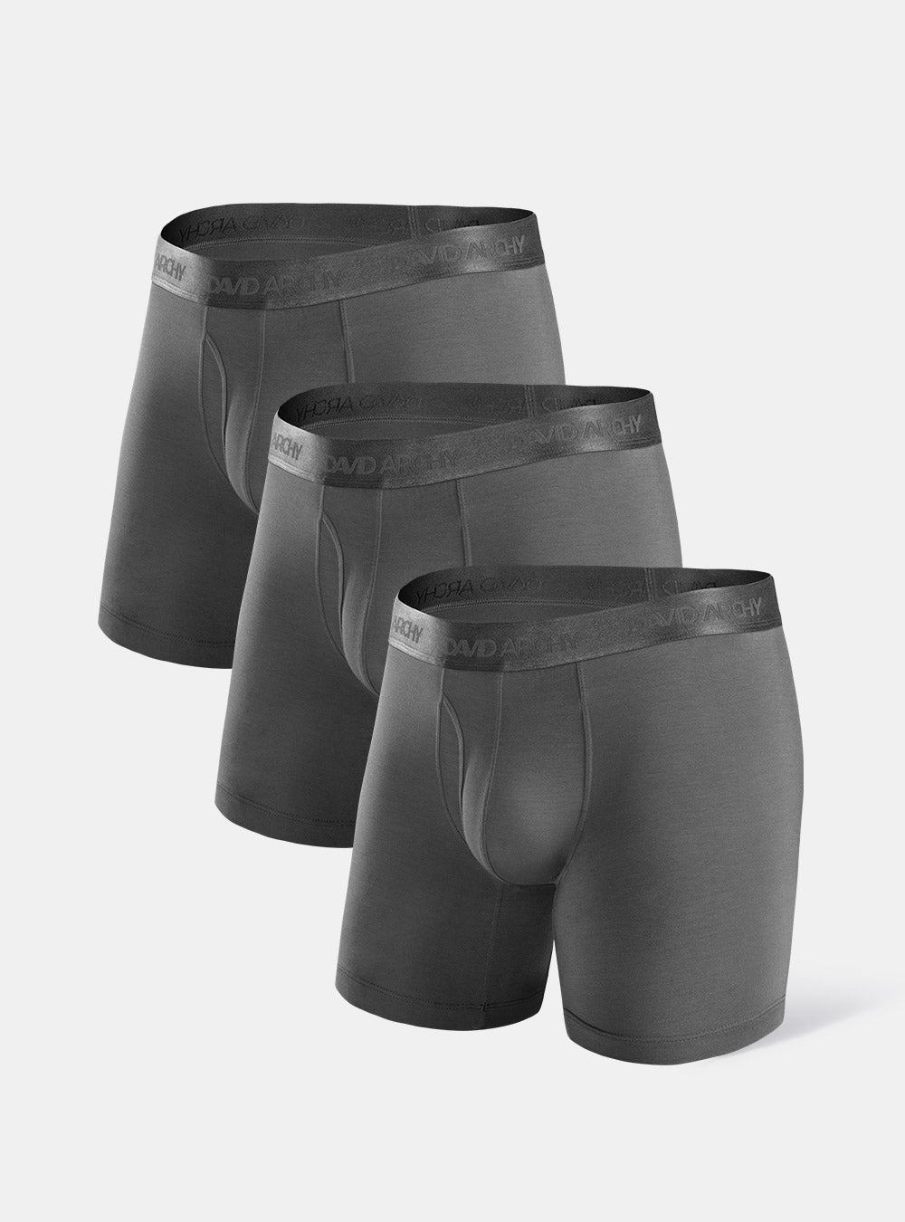 DAVID ARCHY Men's 4 Pack Micro Modal Separate Dual Pouch Briefs with Fly