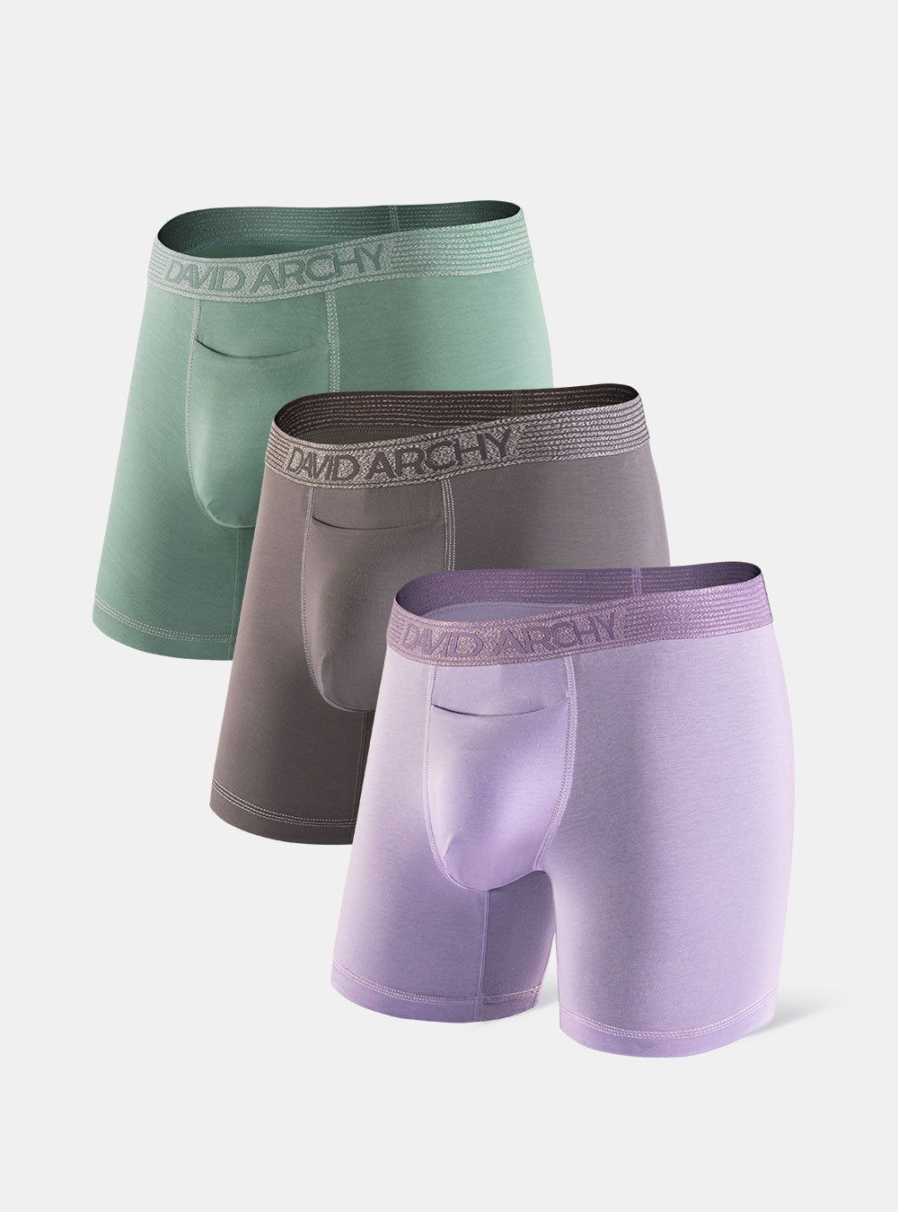 3 Packs Cotton Boxer Briefs with Fly