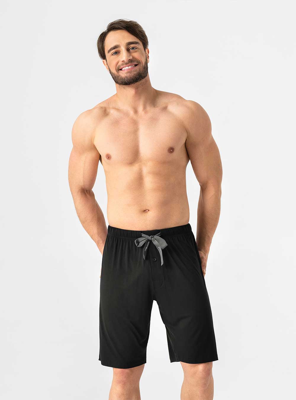 DAVID ARCHY Men's 2 Pack Soft Cotton Sleep Shorts Lounge Pants Stripe  Pajama Bottoms for Men (Black+Navy Blue, S) : : Clothing, Shoes &  Accessories