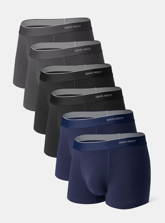 6 Packs Natural Cotton Classic Trunks