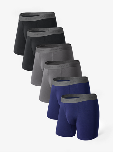 Bamboo Breathable Boxer Briefs 6.5" (6-Pack)