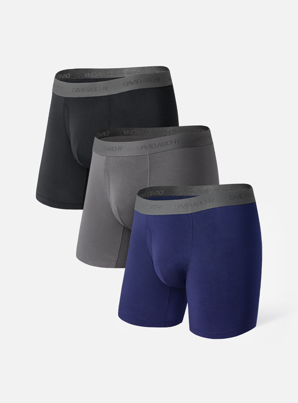 Buy DAVID ARCHY Men's Underwear Premium Cotton Boxer Briefs Dual Pouch  Underwear with Fly Meundies 3 or 4 Pack Online at desertcartKUWAIT