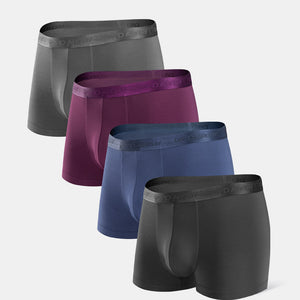 DAVID ARCHY Men's 4 Pack Micro Modal Separate Pouch Briefs with