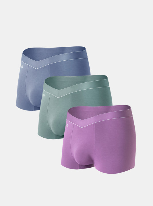 3 Packs V-Shaped Micro Modal Breathable Trunks