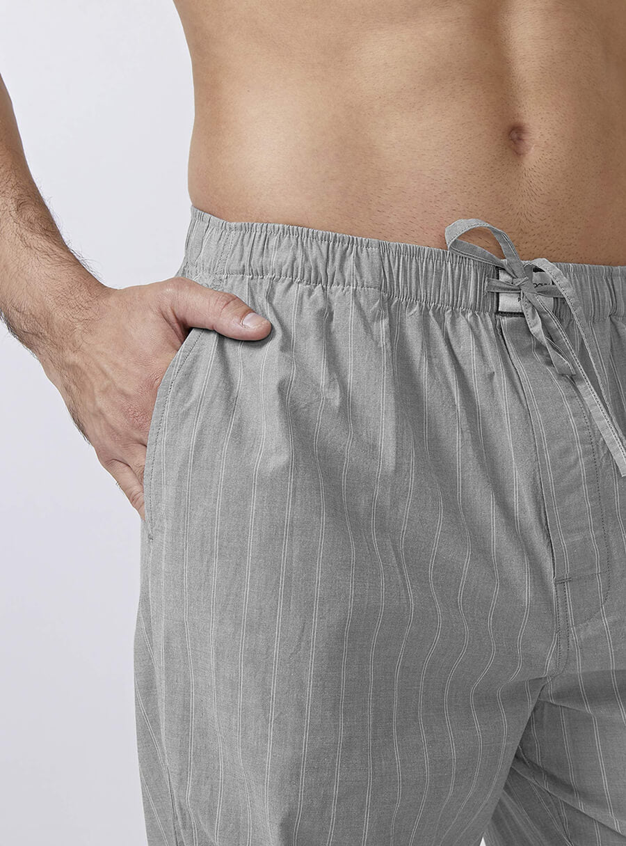 David Archy® Men's Cotton Pajama Pants Ultra Soft Sleep Bottom with Fly PJ Lounge Wear-Sleepwear-David Archy