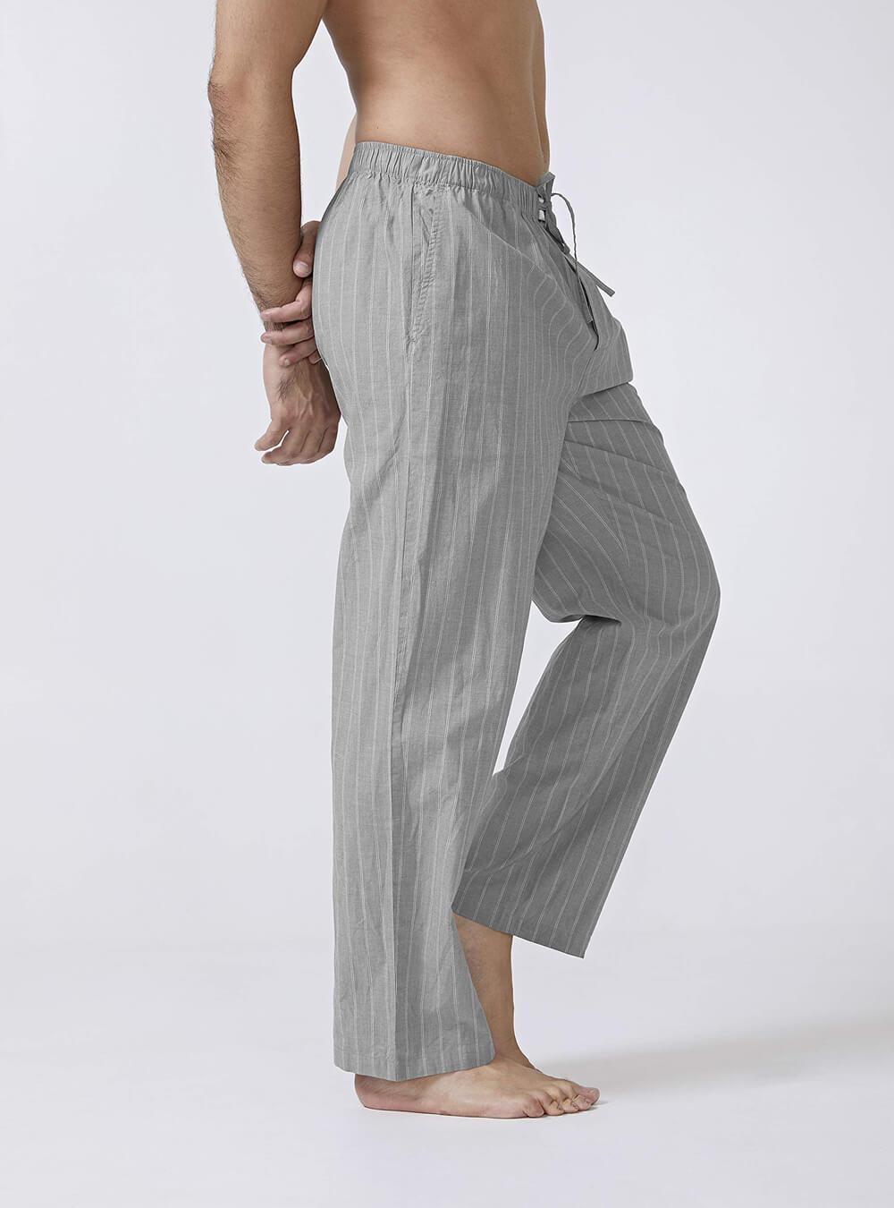 Mens pajama 2025 pants with fly